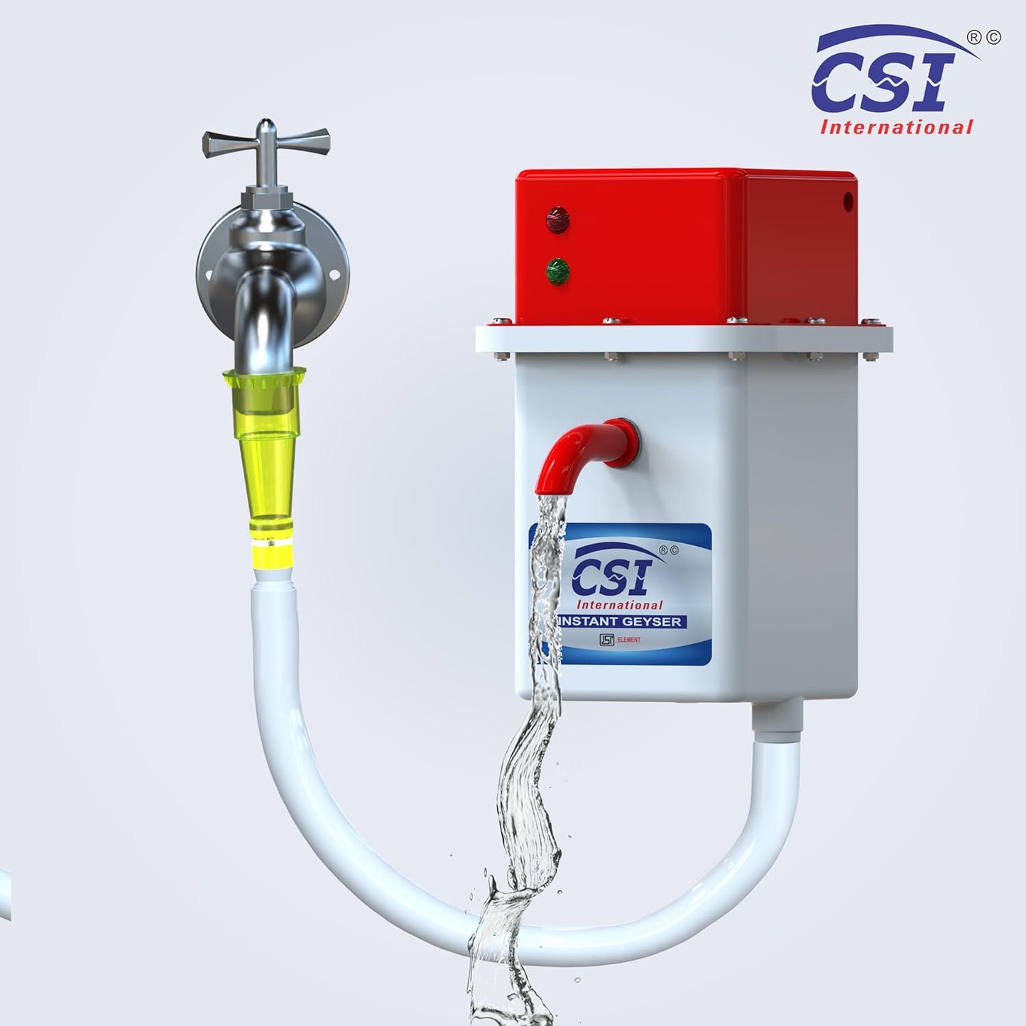 CSI 1L Instant Electric Geyser (Square Design) | 3000W | Pure Copper Heating Element |