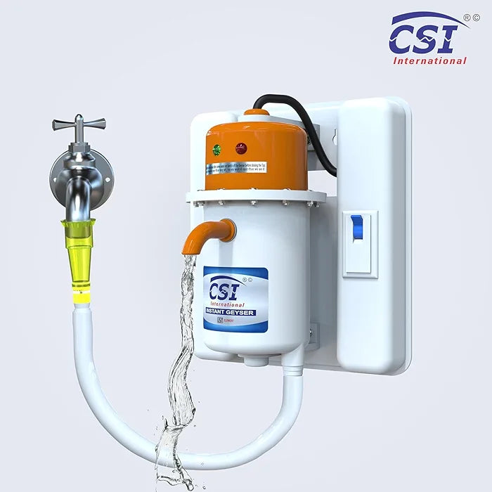 CSI Plate MCB Portable Instant Water Geyser 3000W | ISI Copper Heating Element