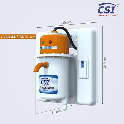 CSI Plate MCB Portable Instant Water Geyser 3000W | ISI Copper Heating Element