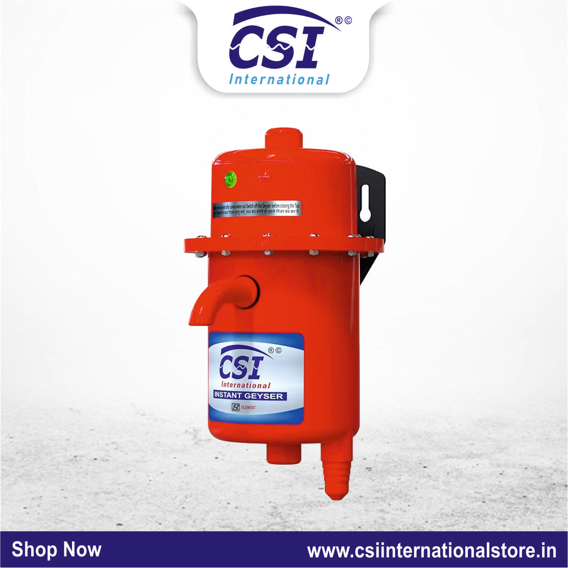 CSI International Round Portable Geyser – Instant Water Heater Geyser
